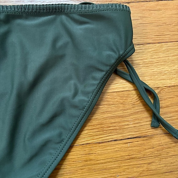 NWT Target Xhilaration Olive Keyhole Side Tie String Bikini Swim Bottoms - Picture 9 of 13